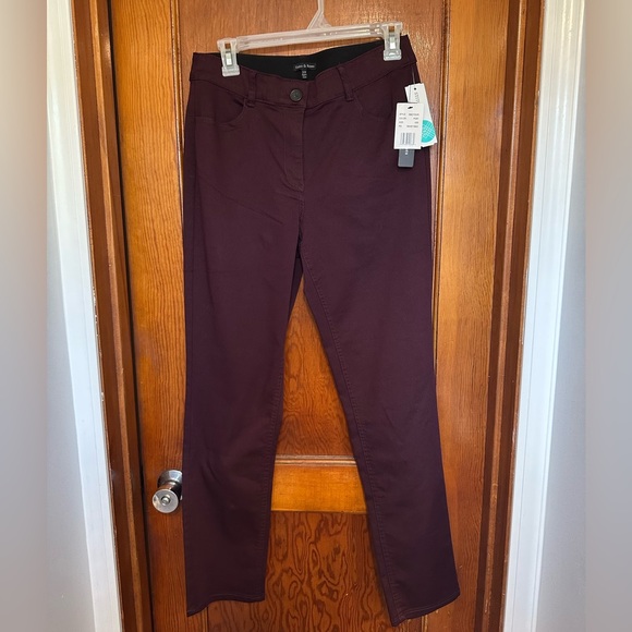 Violets & Roses Denim - NWT Women's 6 Violets And Roses Skinny Pants Burgundy Color StitchFix Fall